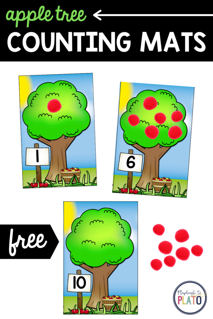 Apple Tree Counting Mats – Playdough...