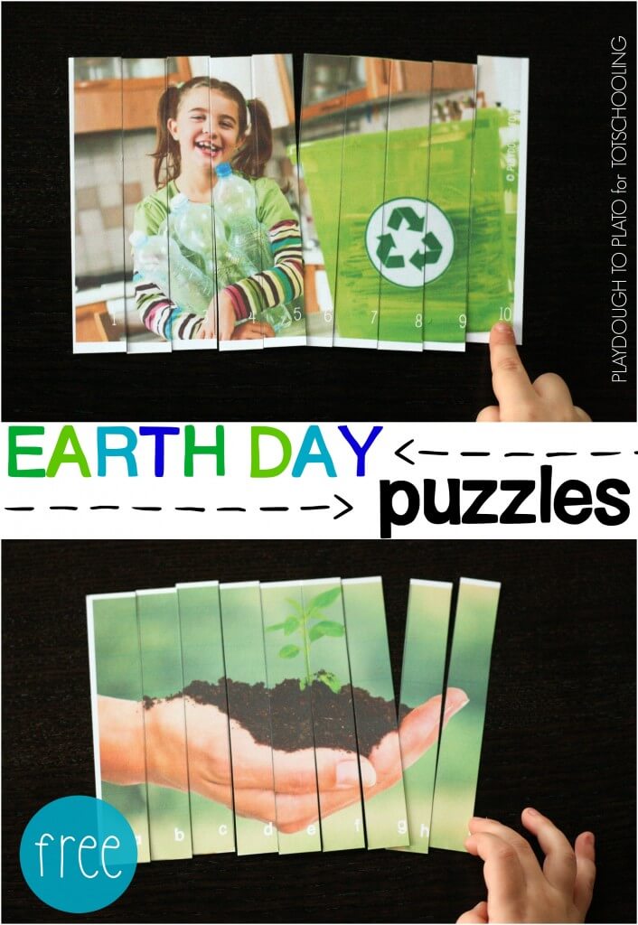 Earth Day Puzzles – Playdough To...