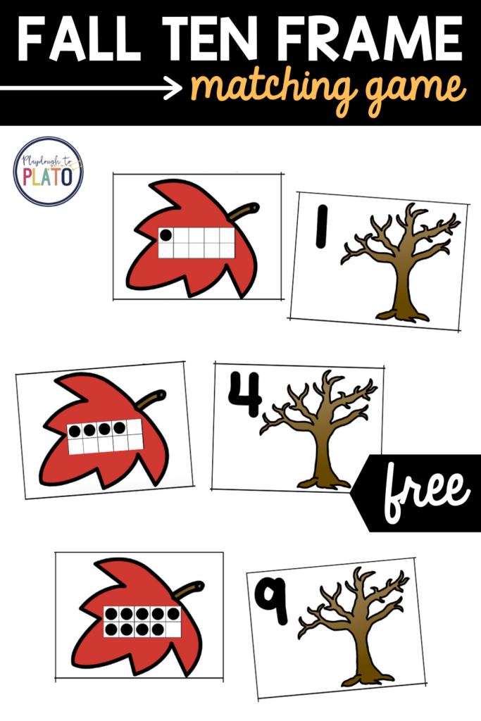 Fall Ten Frame Matching Game