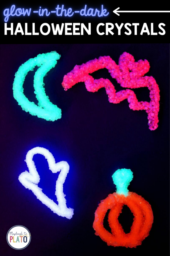 Glow-in-the-Dark Halloween Crystals – Playdough To...