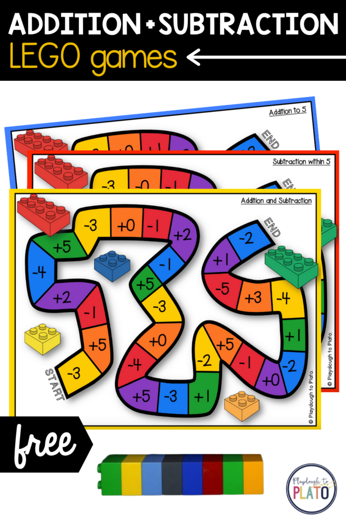 LEGO Addition and Subtraction – Playdough...