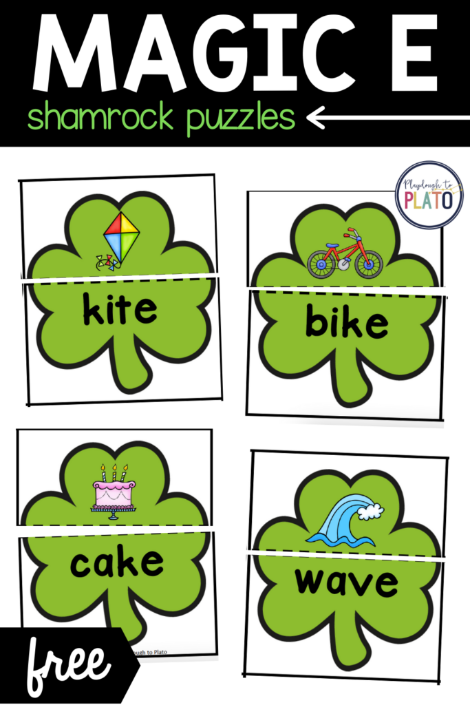 Magic E Shamrock Puzzles – Playdough...