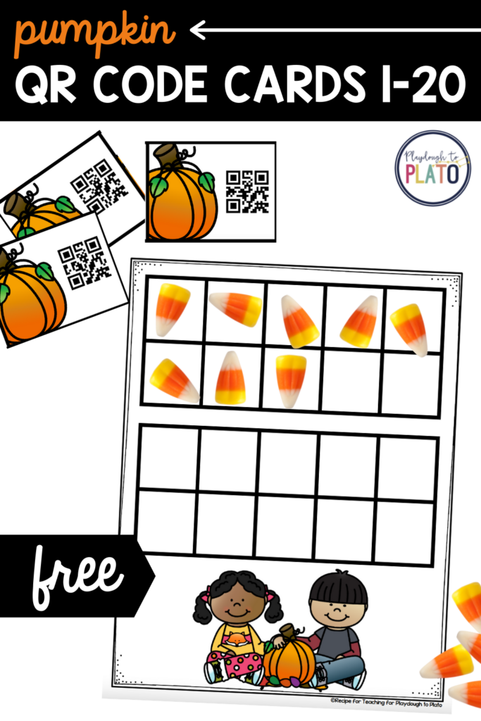 Pumpkin QR Code Cards 1-20