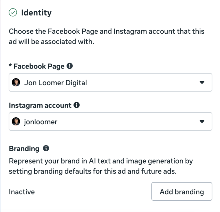 Branding in Ads Manager: AI-Generated Text...