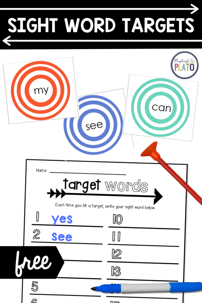Sight Word Targets – Playdough To...