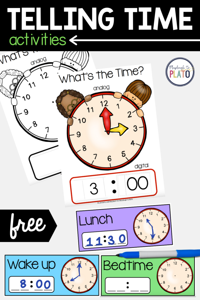 Telling Time Activities – Playdough To...