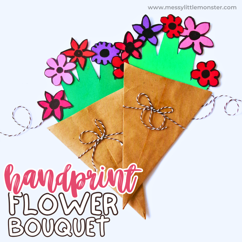 Handprint Flower Bouquet Craft – Messy...
