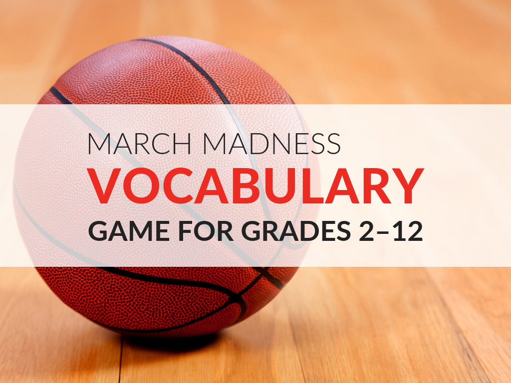 March Madness Vocabulary Game Printable, Grades...